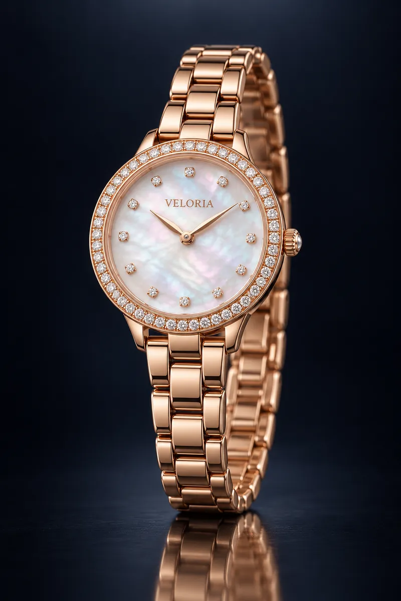 VELORIA Aurelia, Roségold · Perlmutt