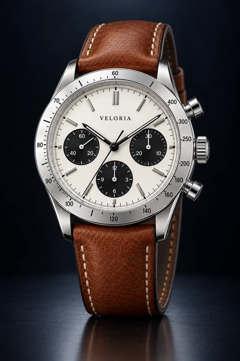 VELORIA Tempo, Chronograph · Cognac